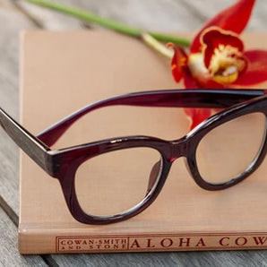 Peepers - Center Stage Focus (Blue Light) Dark Cherry Readers