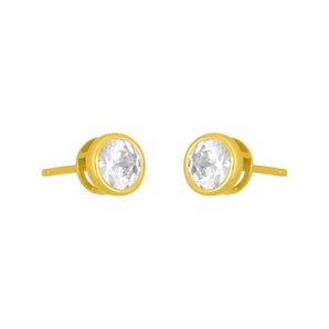 FYB - Marisol Bezel 5mm Stud Earrings