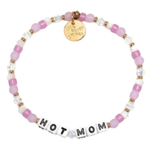 Little Words Project - Hot Mom - White - Purple Reign Bracelet