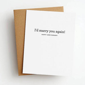 Skel - I'd Marry You Again Anniversary Greeting Card