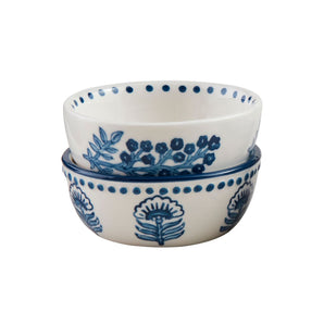Mud Pie - Block Print Tidbit Bowls Set of 2