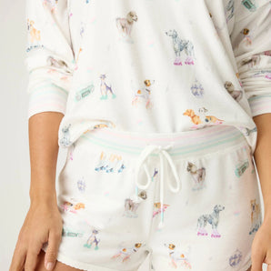 PJ Salvage - Ivory Dog Shorts Roll With It