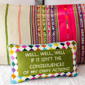 Furbish - Well Well Well Needlepoint Pillow