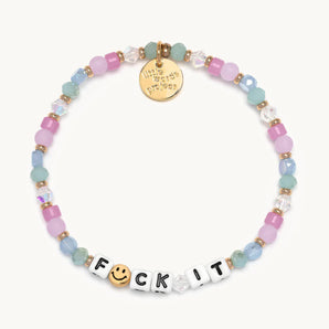 Little Words Project - Fuck It - White - Sunshower Bracelet