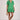 Elan - 3/4 Sleeve V Neck Kelly Green Dress