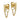 The Land of Salt - Gold Bar Chain Stud Earrings