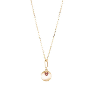 Marlyn Schiff - Gold/Rose Long Chain with Layered Disc Charm Necklace