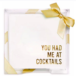 Lined Design - You Had Me At Cocktails Acrylic Cocktail Hostess Set