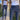 Bevy Flog - Loren Blue Herringbone Pant - FINAL SALE