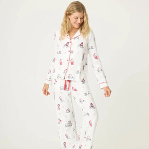 PJ Salvage - Ivory Candy Cane Lane PJ Set