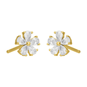 FYB - Clear Flora Stud Earrings