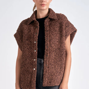 Elan - Brown Melange 9 Vest Button Down