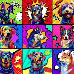 Springbok Puzzle - Pop Art Pups 1000 Piece Jigsaw Puzzle