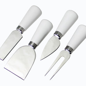 Prodyne - White Ceramic Handle Cheese Knives, Set of 4