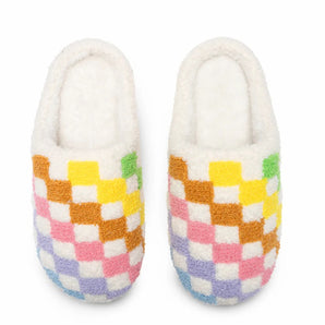 Living Royal - Rainbow Checker Slippers