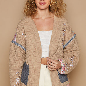 Pol - Beige Quilted Jacket