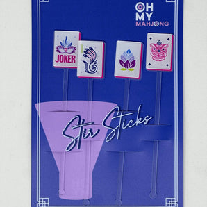 Oh My Mahjong - Tile Acrylic Cocktail Stir Sticks