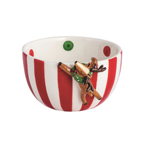 Mud Pie - Hanging Reindeer Candy Tidbit Bowl