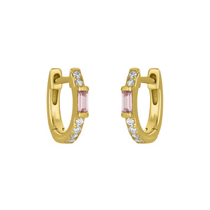 FYB - Skylar Pink Huggie Earrings