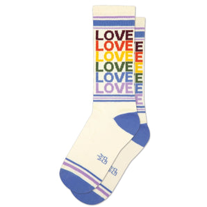 Gumball Poodle - Love - Vintage Rainbow Gym Crew Socks