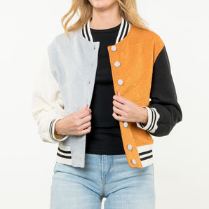 THML - Colorblock Button Up Jacket