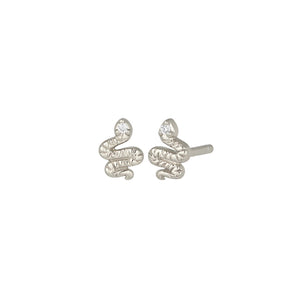 Land of Salt - Snake Stud Silver Earrings