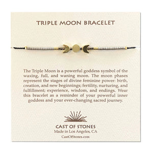 Cast of Stones - Triple Moon Bracelet