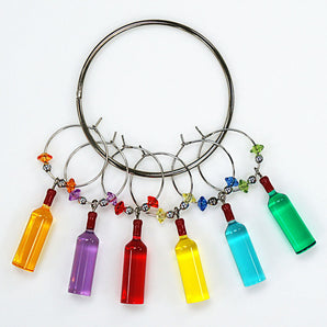 Prodyne - Stemware Charms, Colorful Wine Bottles