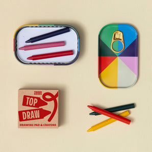 Block Design - Tinned Goods - Drawing Pad & Crayons
