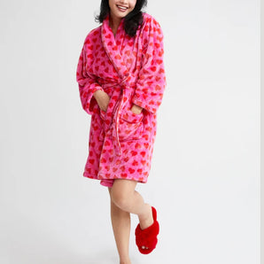 Shiraleah - Pink Hearts Robe