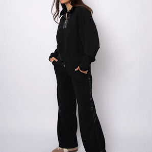 RD Style - Erika Soft Knit Jogger w/ Satin Trim