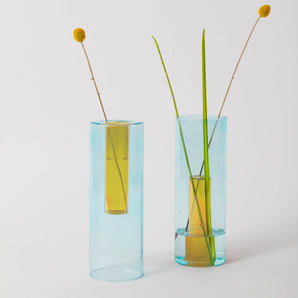Block Design - Large Reversible Glass Vase
