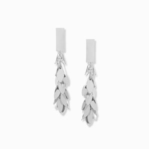 Marlyn Schiff - Layered Leaf Chain Front Back Earrings