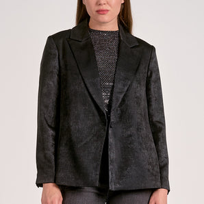 Elan - Black Wide Lapel Blazer