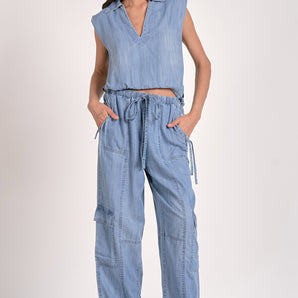 Elan - Denim Tencel Pants
