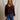 Perfect White Tee - Zuri Cherry Lacquer Reverse Fleece Sweatshirt