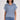 Elan - 1/4 Zip Big Collar Blue Top