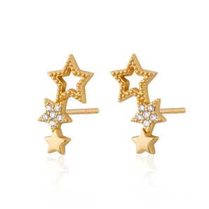 Scream Pretty - Hannah Martin Star Ear Climber Stud Earrings