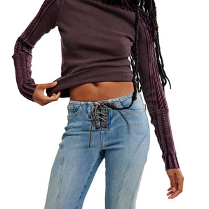 Free People - WTF Breezy Swit Vintage Grape Top