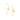 Marlyn Schiff - Gold-3/4" Overlap Post Hoop with CZ Earrings