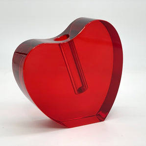 Tizo Designs - Crystal Glass Heart Shape Vase Large