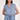 Elan - Denim Blue V-Neck Top