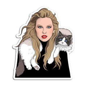 The Found - Taylor with Cat Die Cut Sticker