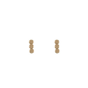 Land of Salt - Small Coin Bar Stud Earrings in Gold