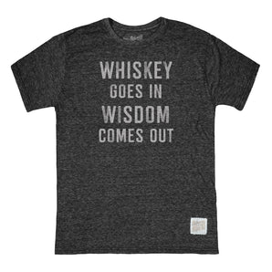 Retro Brand - Whiskey Goes In Black Unisex T-Shirt