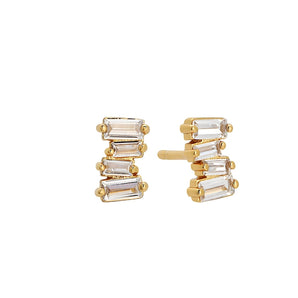 The Land of Salt - Bridgette Diamond Cluster Gold Stud Earrings