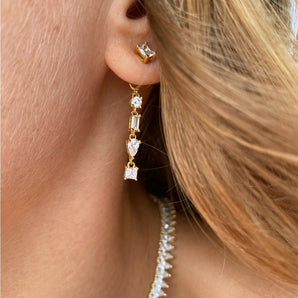 Native Gem - Vienna Multi Marquis Chain Earrings