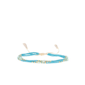 Marlyn Schiff - Adjustable Multi Strand Seed Bead Pull Tie Bracelet