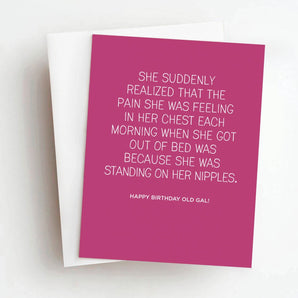 Skel - Nipples Funny Birthday Greeting Card