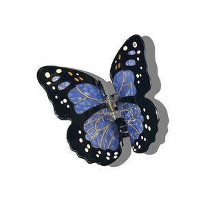 Solar Eclipse - Sapphire Hand-Painted Monarch Butterfly Claw Hair Clip | Eco-Friendly